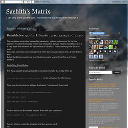 Bumblebee 3.0 for Ubuntu 12.04 and 11.10