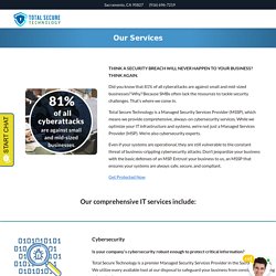 Our Services - Sacramento, CA - Cybersecurity Experts in Northern California