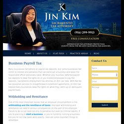 Sacramento Employment Tax Attorney