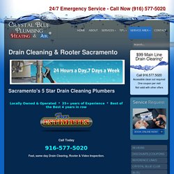 Sacramento Drain Cleaning Services
