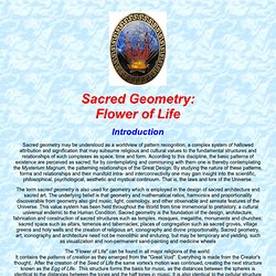 Sacred Geometry; The Flower of Life