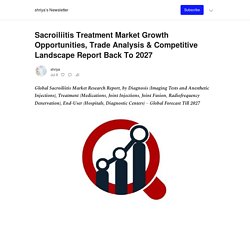 Sacroiliitis Treatment Market Growth Opportunities, Trade Analysis & Competitive Landscape Report Back To 2027 - by shriya - shriya’s Newsletter