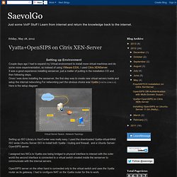 Vyatta+OpenSIPS on Citrix XEN-Server