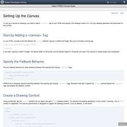Safari HTML5 Canvas Guide: Setting Up the Canvas
