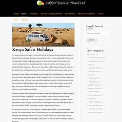 Kenya Safari Tours, Luxury Safari Packages