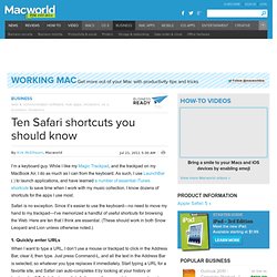 Ten Safari shortcuts