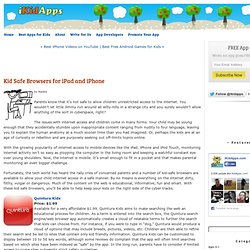 Kid Safe Browsers for iPad and iPhone