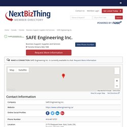 SAFE Engineering Inc. Provider of PHSR For Your Safety