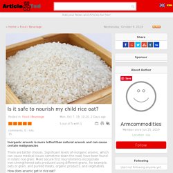 Is it safe to nourish my child rice oat? Article
