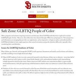Safe Zone: GLBTIQ People of Color
