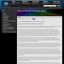 Protecting and Safeguarding NASA Information and Information Systems