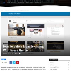 How to safely & easily change WordPress theme - Go to my money