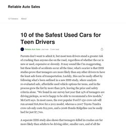 10 of the Safest Used Cars for Teen Drivers