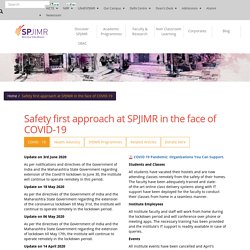 Safety first approach at SPJIMR in the face of COVID-19