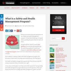 What Is a Safety and Health Management Program?