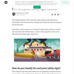 Fire and panic safety signs manual