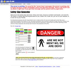 Safety Sign Generator
