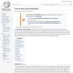 List of non-Arab Sahabah