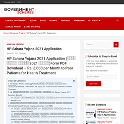 HP Sahara Yojana 2021 Application Form PDF