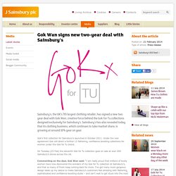 J Sainsbury plc / Gok Wan signs new two-year deal with Sainsbury’s