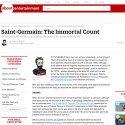 Saint-Germain: The Immortal Count
