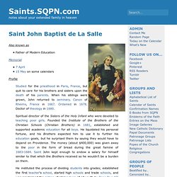 Saint John Baptist de La Salle