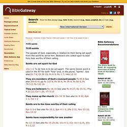 7155 saints - Dictionary of Bible Themes