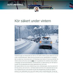 Kör säkert under vintern