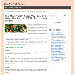The Most “Diet” Salad You Can Ever Have – IDEAL For Losing Weight!