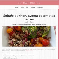 Salade de thon, avocat et tomates cerises