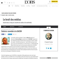 Salaires: scandale à la SACEM