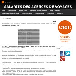 Salariés des agences de voyages - Salaire