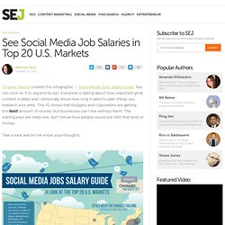 See Social Media Job Salaries in Top 20 U.S. Markets