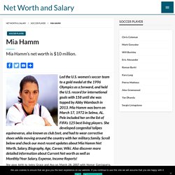 Mia Hamm Salary, Net worth, Bio, Ethnicity, Age - Networth and Salary