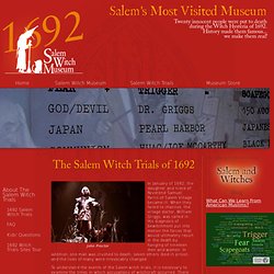 Salem Witch Museum - Education - Salem, Massachusetts