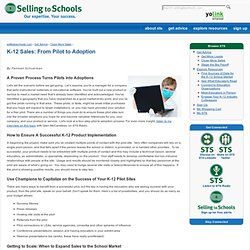 K-12 Sales: From Pilot to Adoption