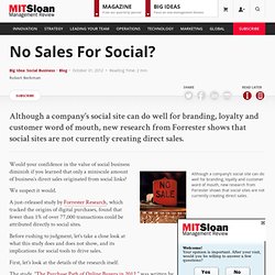 No Sales For Social?