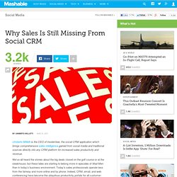 Why Sales Is Still Missing From Social CRM