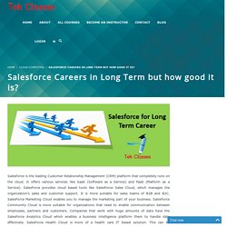 Is it god to Learn SalesForce for long term career?
