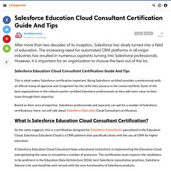 Salesforce Education Cloud Consultant Certification Guide And Tips