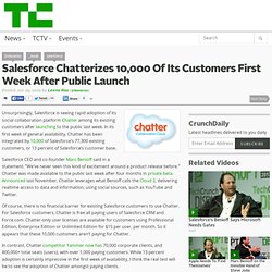 Salesforce Chatterizes 10,000 Of Its Customers First Week After Public Launch