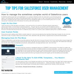 Top Tips For Salesforce User Management