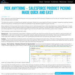 Pick Anything - Salesforce Product Picking Made Quick and Easy - CloudSocius