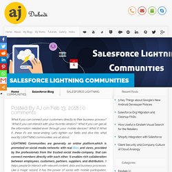 SALESFORCE LIGHTNING COMMUNITIES