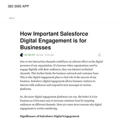 How Important Salesforce Digital Engagement is for Businesses