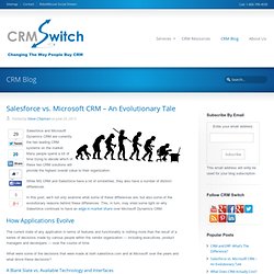 Salesforce vs. Microsoft CRM - An Evolutionary Tale