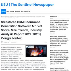 Salesforce CRM Document Generation Software Market Share, Size, Trends, Industry Analysis Report 2021-2028