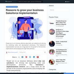 Reasons to grow your business Salesforce Implementation