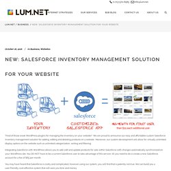 New: Salesforce Inventory Management Solution for Your Website - LUM.NET