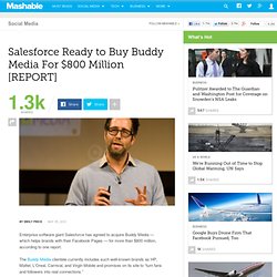 Salesforce Ready to Buy Buddy Media For $800 Million [REPORT]